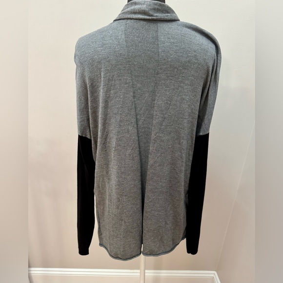 Apt 9 ladies‎ gray open front cardigan black sleeves acrylic rayon size XL - Picture 3 of 9